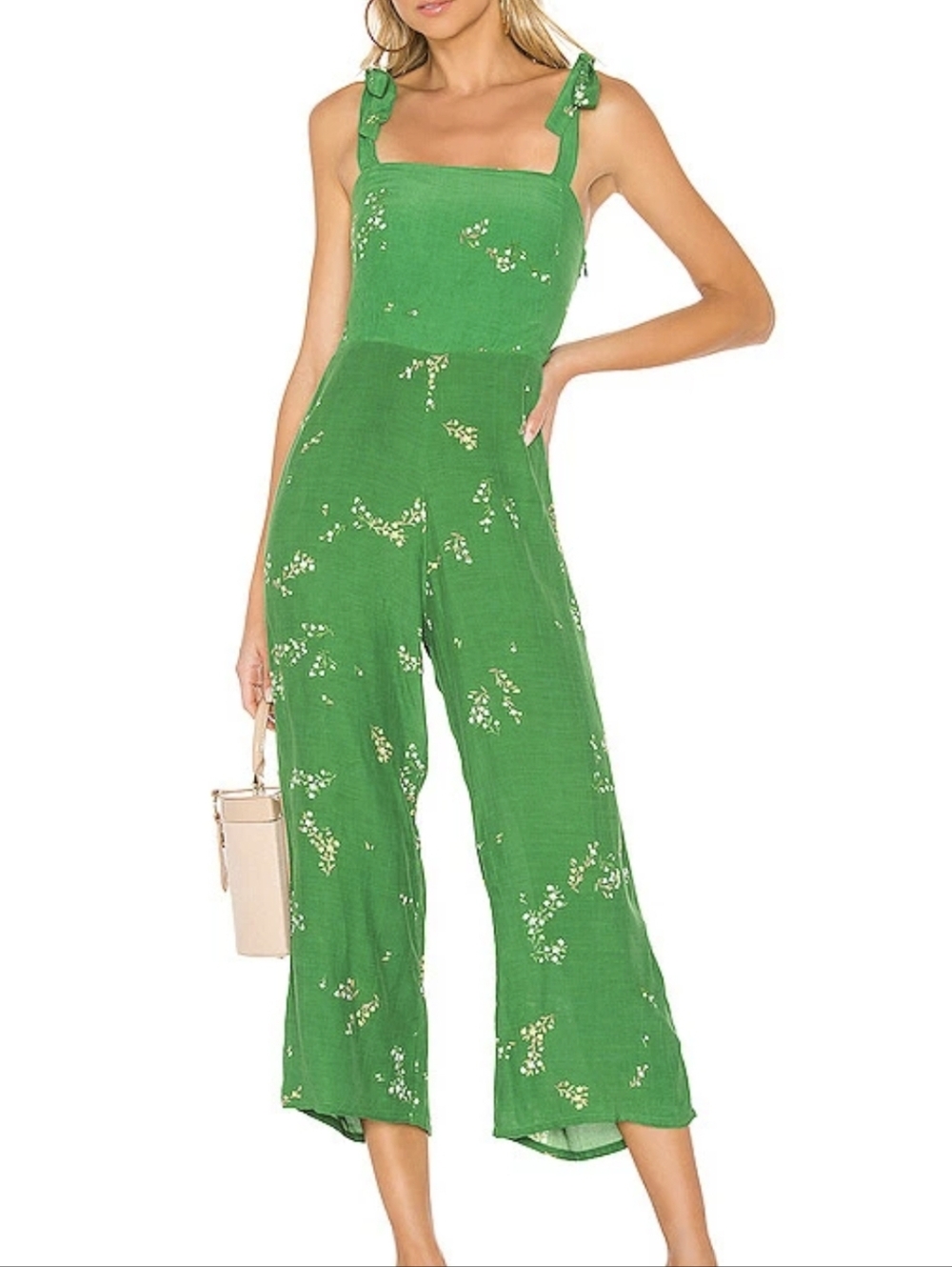 Faithfull the Brand Green Myrtille Floral Jumpsuit Size 2 *Flaw